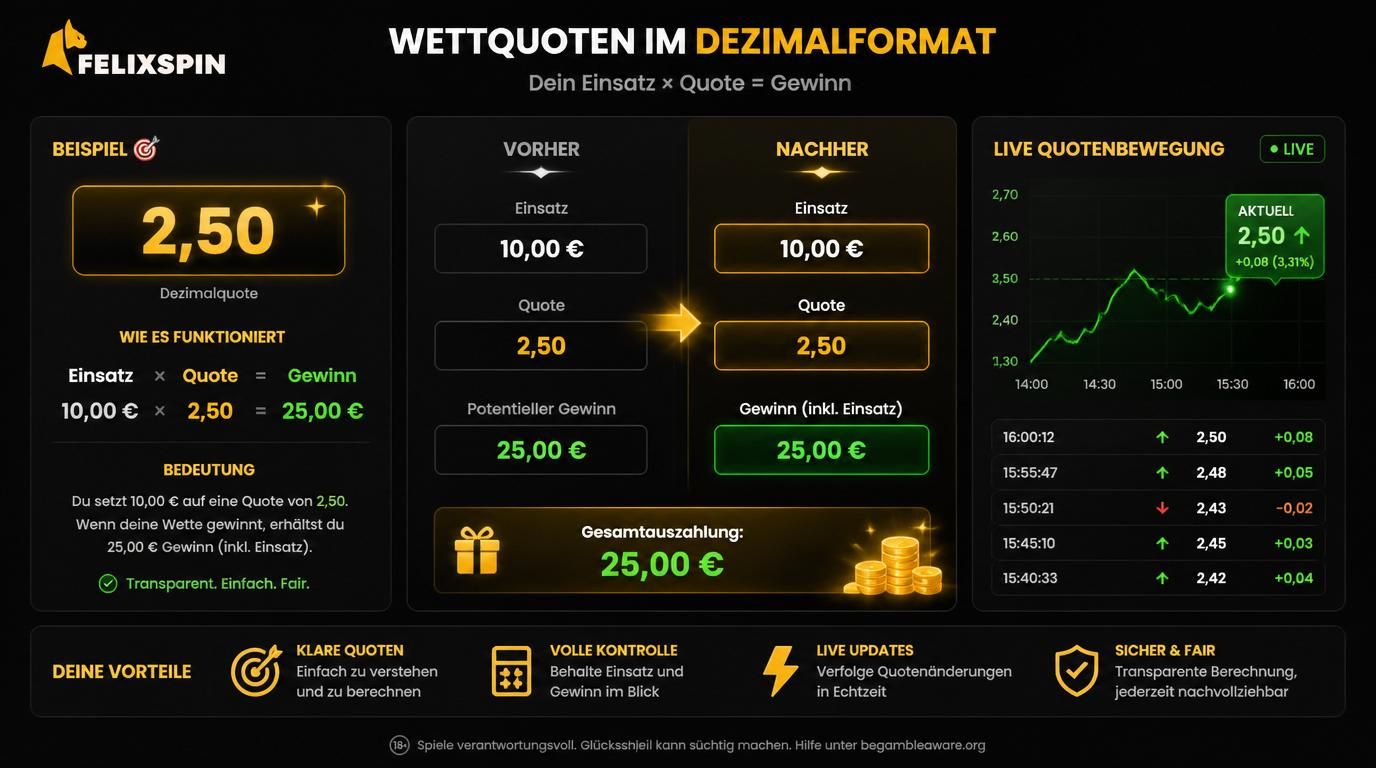 Dezimalquoten mit Beispielanzeige