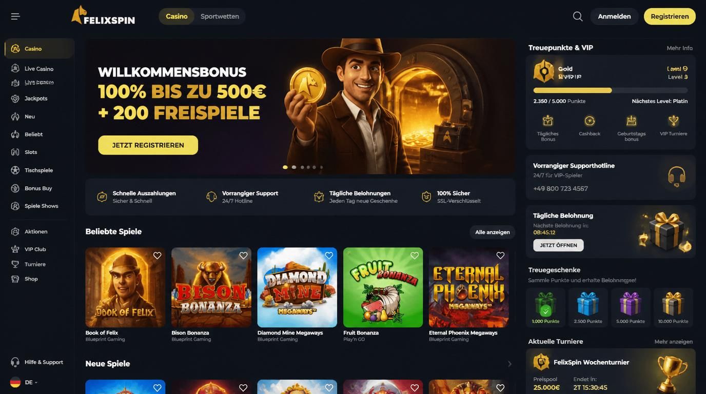 Ein Interface mit VIP-Levelanzeige und Vorteilssymbolen wie Geschenk &amp, Blitzsupport
